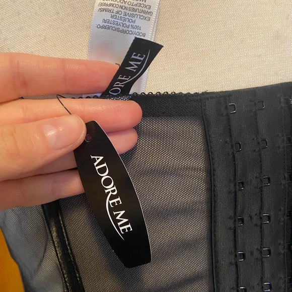 Adore Me Mesh Corset with Bow Accents NWT - Picture 3 of 4